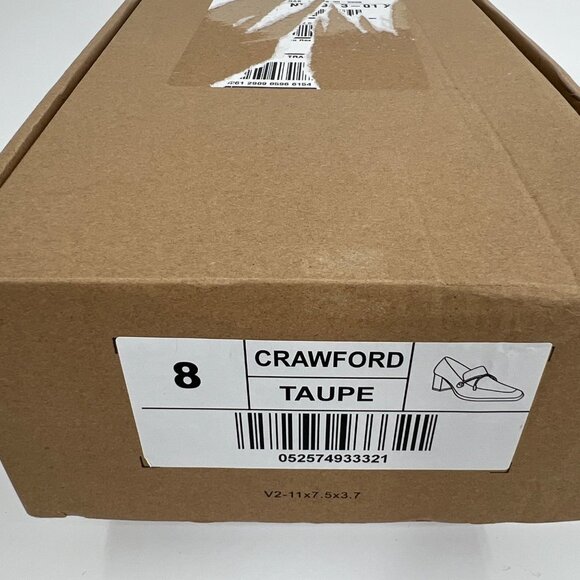 Journee Collection Tan Block Heel Loafers Size 8 - Picture 9 of 10